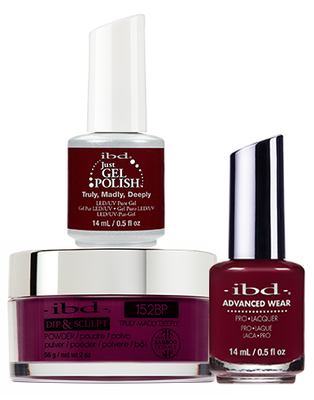 IBD 3in1 Dip & Sculpt Powder + Gel Polish + Nail Lacquer, 152BP, Truly Madly Deeply OK0331LK