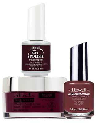 IBD 3in1 Dip & Sculpt Powder + Gel Polish + Nail Lacquer, 154BP, Petal Imprint OK0331LK