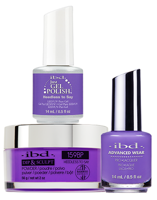 IBD 3in1 Dip & Sculpt Powder + Gel Polish + Nail Lacquer, 159BP, Heedless To Say OK0331LK