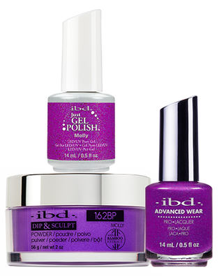 IBD 3in1 Dip & Sculpt Powder + Gel Polish + Nail Lacquer, 162BP, Molly OK0331LK