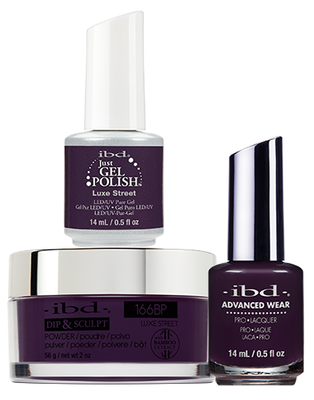 IBD 3in1 Dip & Sculpt Powder + Gel Polish + Nail Lacquer, 166BP, Luxe Street OK0331LK