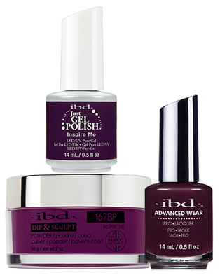 IBD 3in1 Dip & Sculpt Powder + Gel Polish + Nail Lacquer, 167BP, Inspire Me OK0331LK