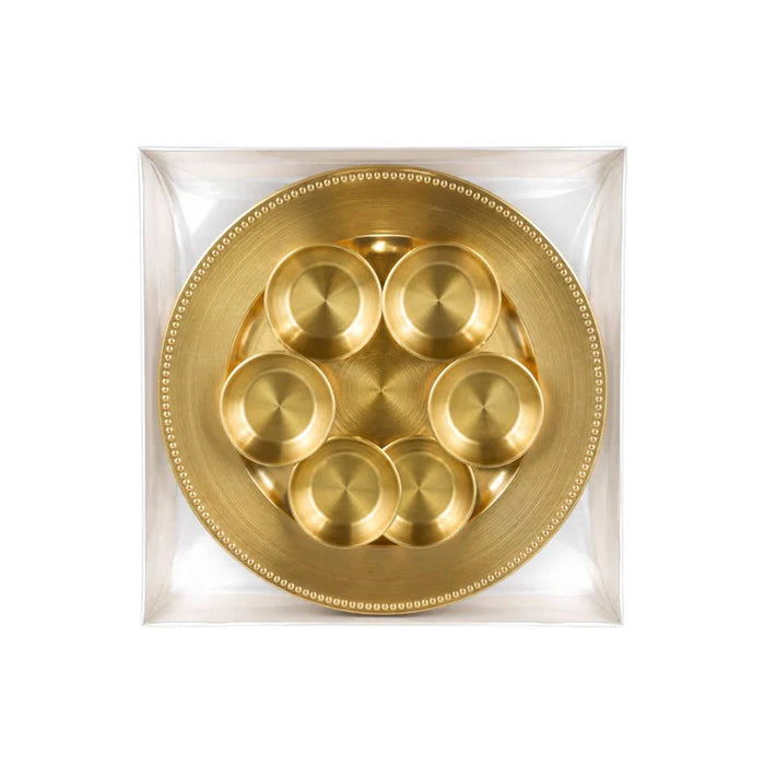 Cre8tion Pedicure Tray Set, Gold