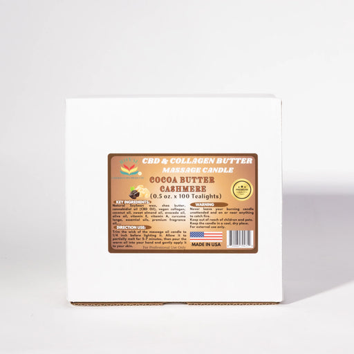 Royal CBD & Collagen Butter Massage Candle 0.5oz, COCOA BUTTER CASHMERE, BOX (Pk: 100 pcs/box)