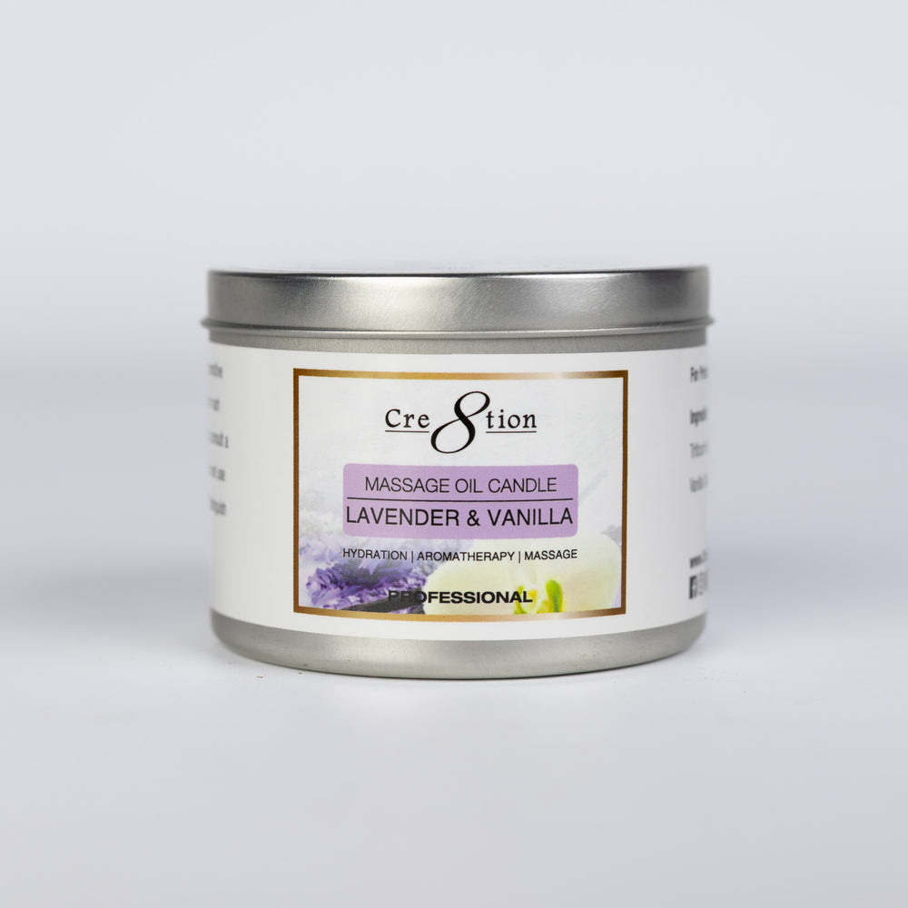 Cre8tion Massage Oil Candles 6oz - LAVENDER & VANILLA