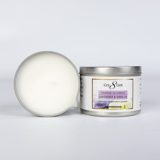 Cre8tion Massage Oil Candles 6oz - LAVENDER & VANILLA