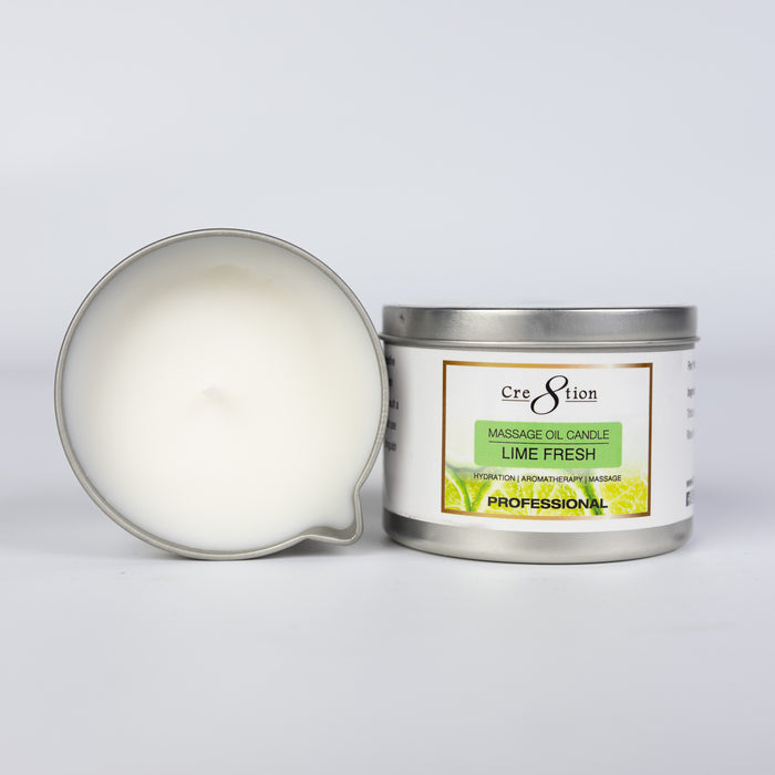 Cre8tion Massage Oil Candles 6oz - LIME FRESH