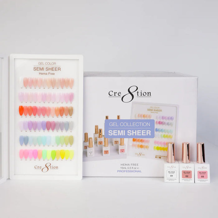 Cre8tion Kit (72 Colors) - HEMA Free SEMI-SHEER 0.5oz (HEMA Free)