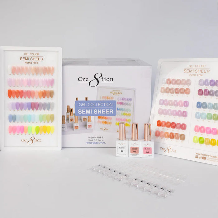 Cre8tion Kit (72 Colors) - HEMA Free SEMI-SHEER 0.5oz (HEMA Free)