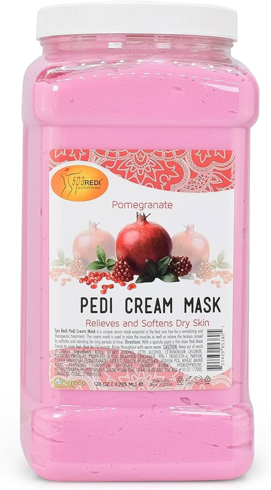 SpaRedi Pedi Cream Mask, Pomegranate, 1Gal, 05380 OK0325MD