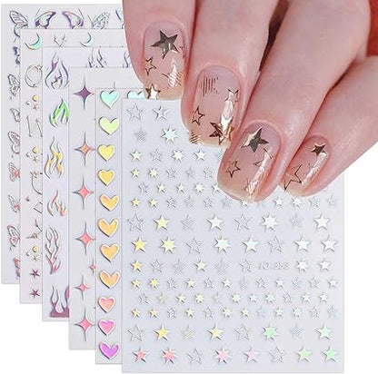 Airtouch Hollo 3D Nail Art Sticker, Butterfly Collection, Color List Note, 000