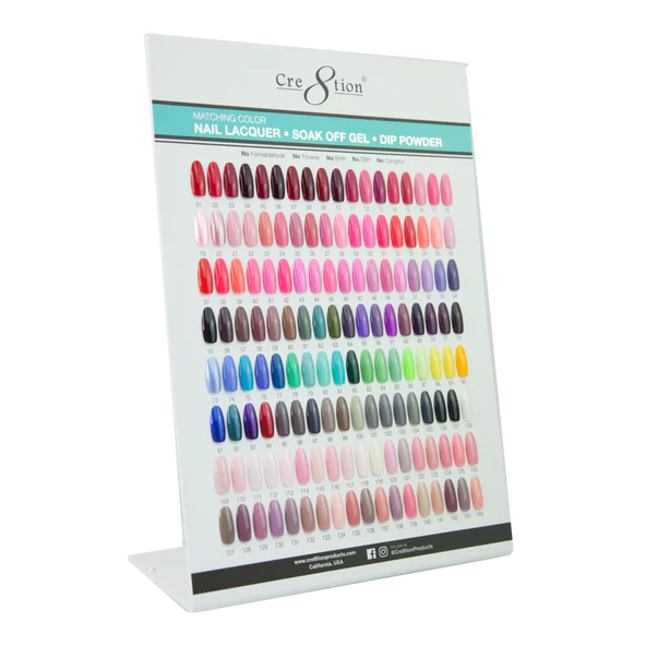 Cre8tion Glow In The Dark Gel Collection, Counter Foam Display Color Chart