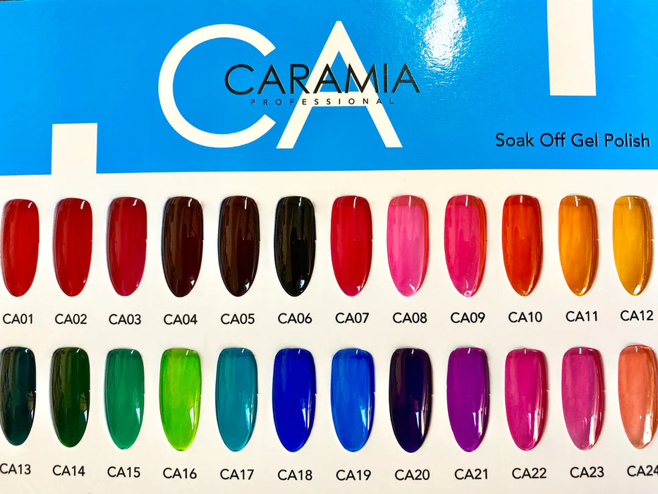 Caramia Jelly Gel Polish, Full Line Of 24 Color (From CA01 To CA24), 0.5oz