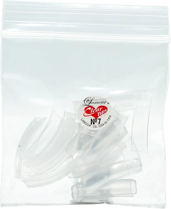 Lamour CLEAR Tips (BIG BAG), #07, 100 bags/Pack