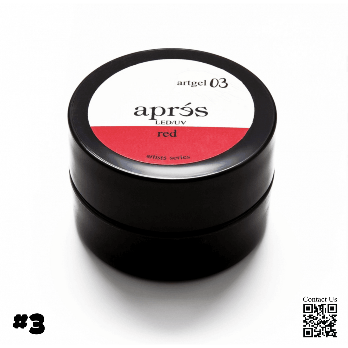 Apres Art Gel, RED, #3, AG-R