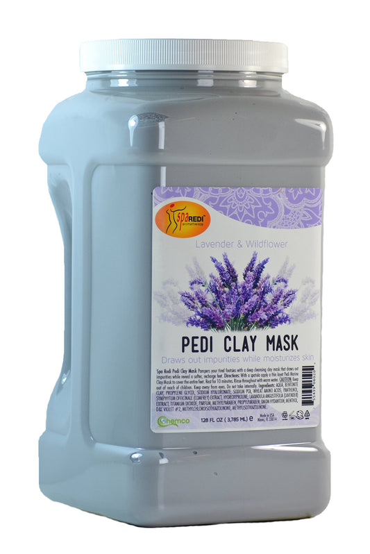 SpaRedi Pedi Clay Mask, Lavender & Wildflower, 1Gal, 06020 OK0325MD