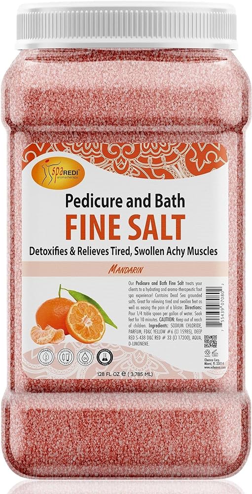 SpaRedi Pedi Bath Fine Salt, Mandarin, 1Gal, 07080 OK0325MD