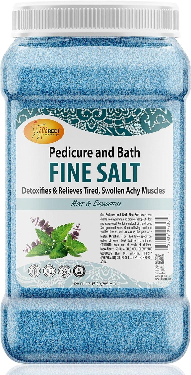 SpaRedi Pedi Bath Fine Salt, Mint & Eucalyptus, 1Gal, 07230 OK0325MD