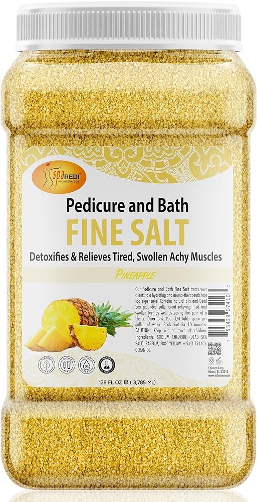 SpaRedi Pedi Bath Fine Salt, Pineapple, 1Gal, 07410 OK0325MD