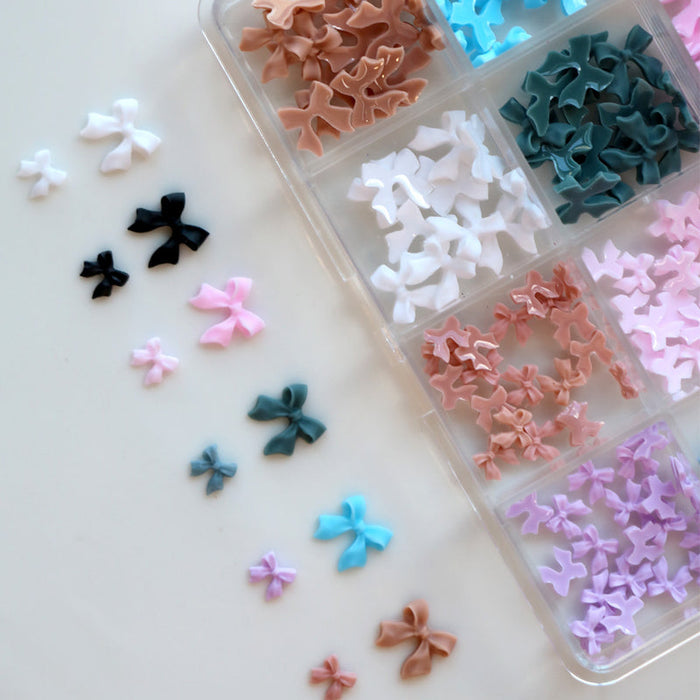 Cre8tion Nail Art Accessory - 3D Flat Bows #08, BOX