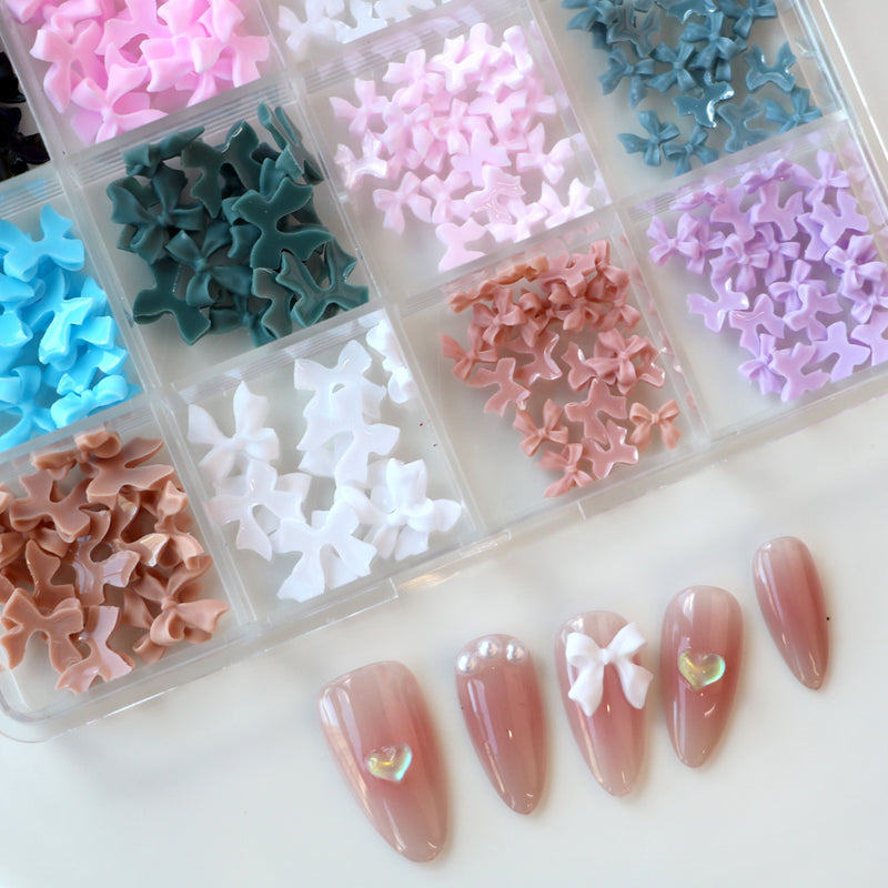 Cre8tion Nail Art Accessory - 3D Flat Bows #08, BOX