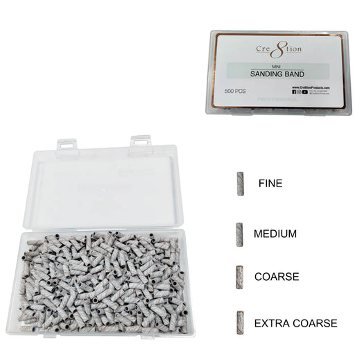 Cre8tion Mini Zebra Sanding Band - COARSE, BOX (Pk: 500 pcs/box, 500 boxes/case) - SKU 17775