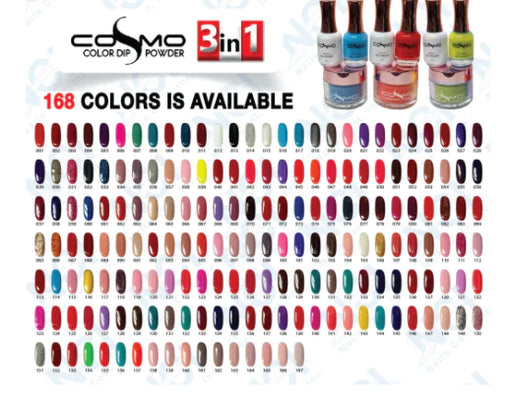 Cosmo Gel Polish + Nail Lacquer (Matching Cosmo), Full Line Of 168 Colors (From 001  To 168), 0.5oz OK0917VD