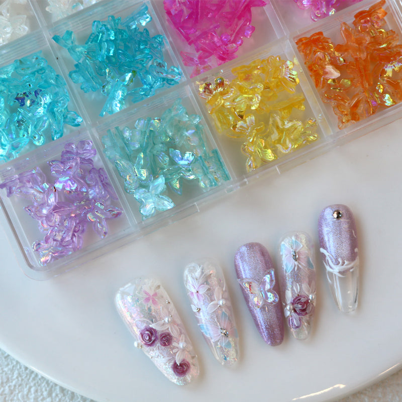 Cre8tion Nail Art Accessory - Butterflies #09, BOX