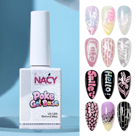 NACY 3D Nail Art Gel 0.5oz Full Kit - POKE, HEMA & TPO Free (12 Colors) Collection