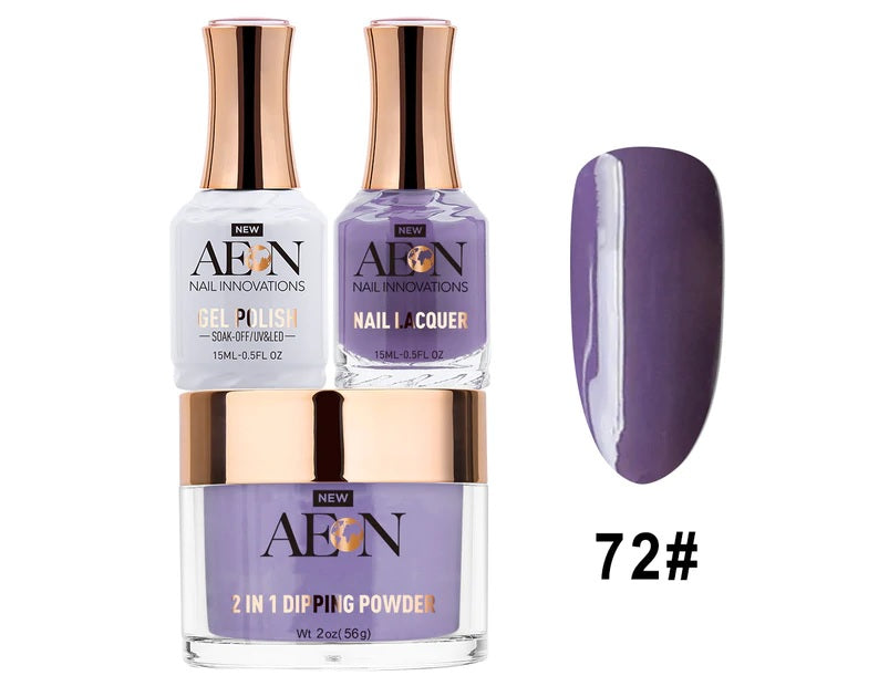 AEON 3in1 Dipping Powder + Gel Polish + Nail Lacquer, 072, Dark Vibes OK0327LK