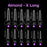 Cre8tion Special Shape Tips Clear (12 Sizes) - ALMOND X Long, BOX (Pk: 504 pcs/box, 50 boxes/case)