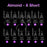 Cre8tion Special Shape Tips Clear (12 Sizes) - ALMOND X Short, BOX (Pk: 504 pcs/box, 100 boxes/case)