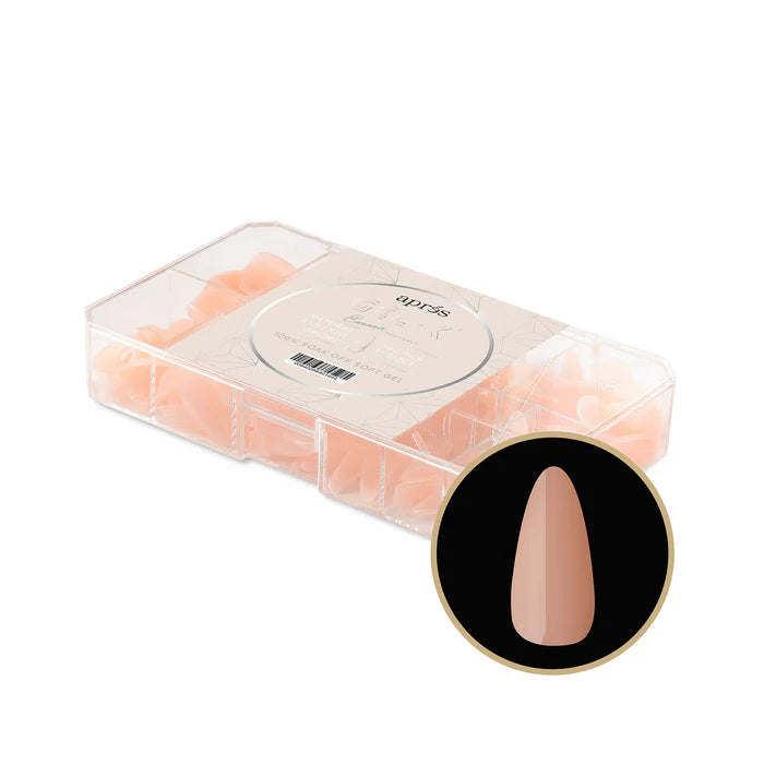 Apres Neutrals Gel-X Tips, Chloe Natural Stiletto Short, N-STS, 57786 (PK: 150pcs/box)