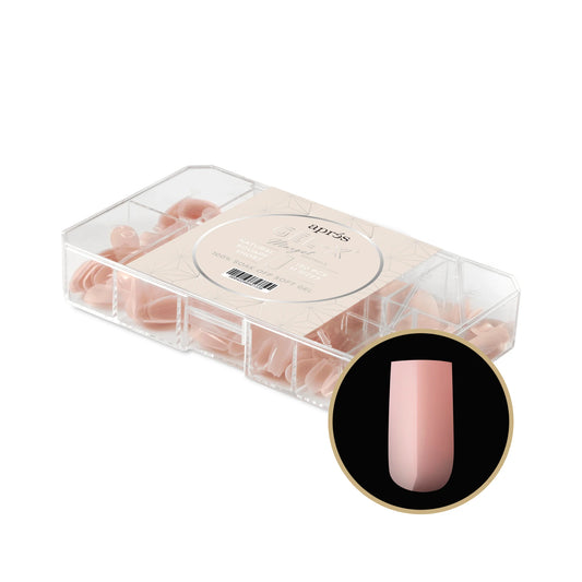 Apres Neutrals Gel-X Tips, Margot Neutrals Natural Square Short, N-SS, 57820 (PK: 150pcs/box)