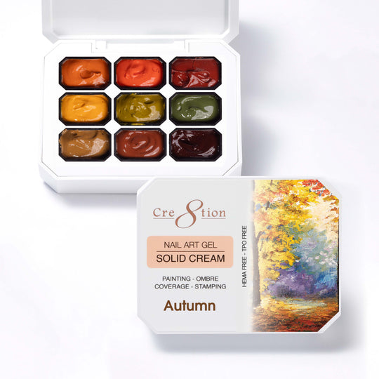 Cre8tion Nail Art Gel - Solid Cream Palette, AUTUMN