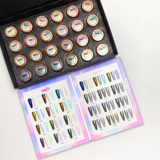 NACY High Brightness Auora Chrome Mirror Powder Set (24 Colors) Collection Full Line