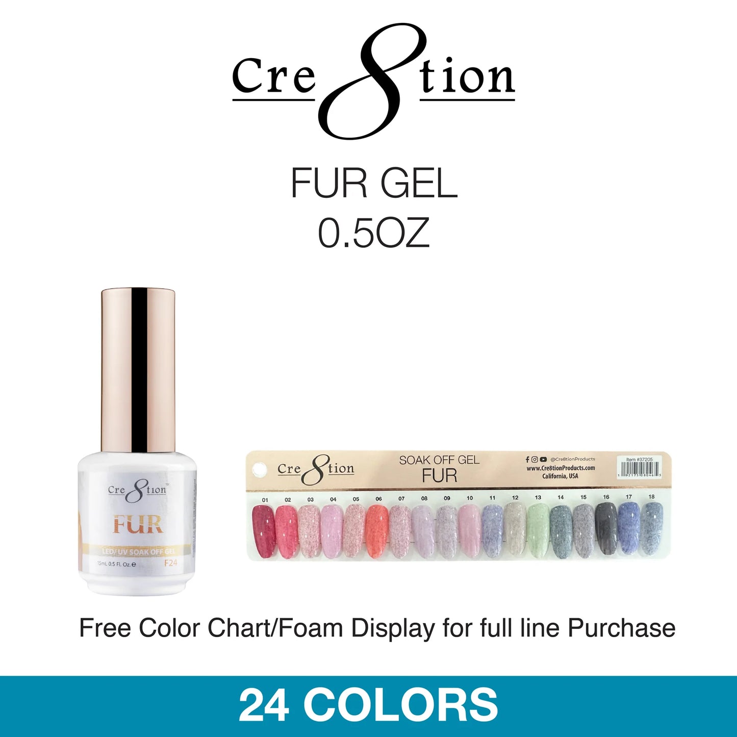 Cre8tion 0.5oz GEL Fur Collection 000