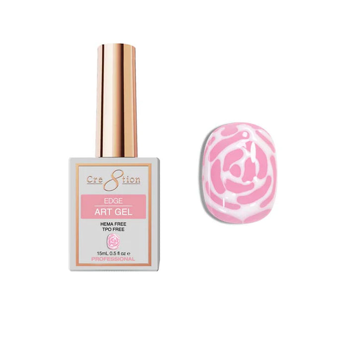 Cre8tion Art Gel 0.5oz – EDGE Collection (HEMA & TPO Free), WHITE (Pk: 6 pcs/box)