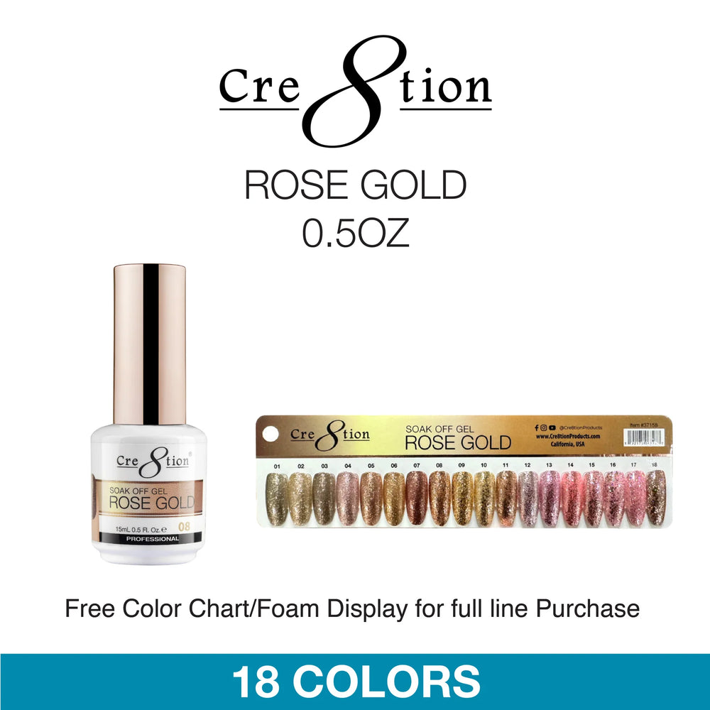 Cre8tion 0.5oz GEL ROSE GOLD Collection 000