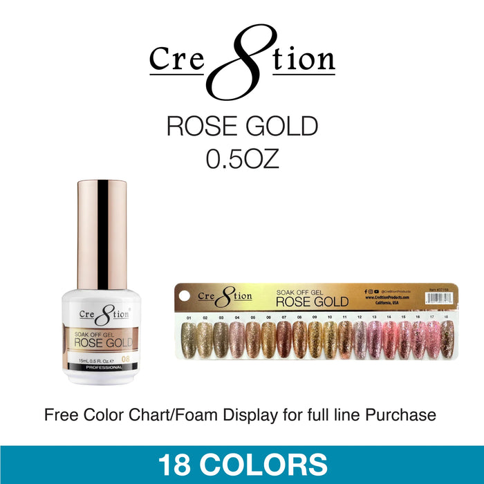 Cre8tion 0.5oz GEL ROSE GOLD Collection 000