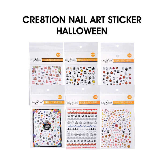 Cre8tion Nail Art - Sticker Halloween Collection (14 Styles) 000