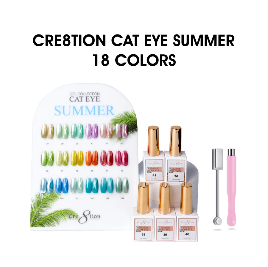 Cre8tion Cat Eye Kit - SUMMER (18 colors) Collection (37-48 & 139-144)