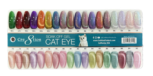 Cre8tion Cat Eye Gel, 0.5oz, Color Chart, 03, 36 Colors (From 73 to 108)