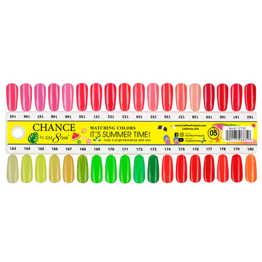 Chance Acrylic/Dipping Powder(by Cre8tion), Summer/Neon Shades Collection, 2oz, Full line of 36 Colors (From 145To 180)