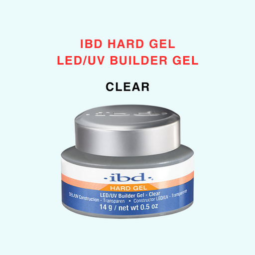 IBD Hard Gel LED/UV, Builder Gel, CLEAR, (JAR) 0.5oz (Pk: 36 pcs/case)