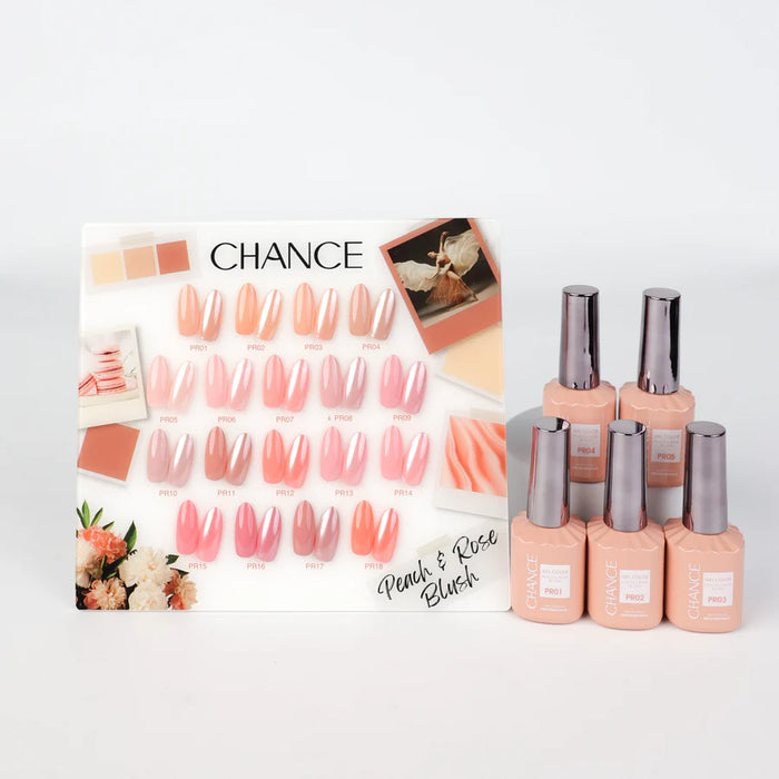 Chance Gel 0.5oz Full Kit (18 Colors) - PEACH & ROSE BLUSH (PR)
