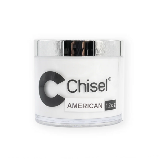 Chisel 2in1 Acrylic/Dipping Powder Refill 12oz, AMERICAN WHITE (Pk: 60 pcs/case)