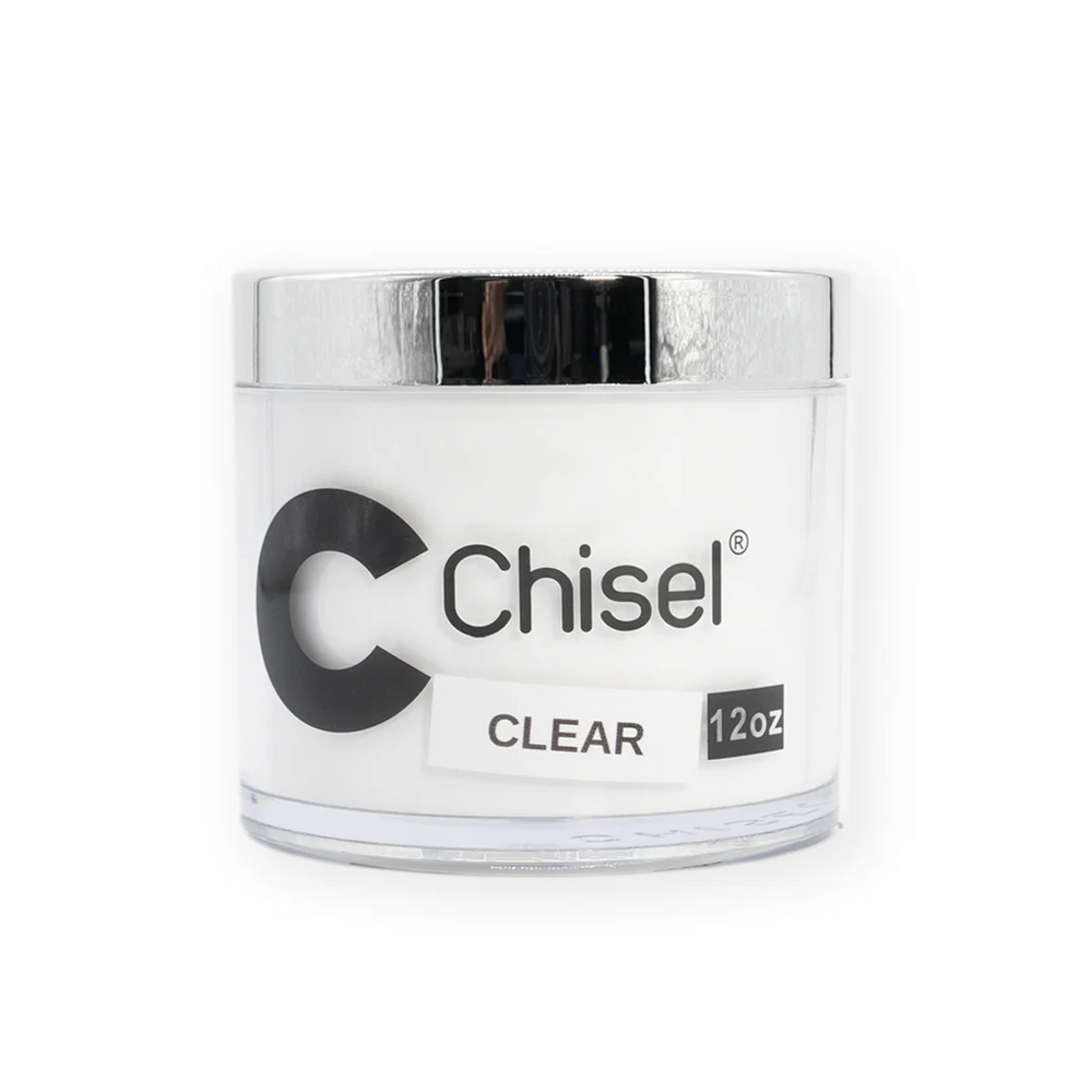 Chisel 2in1 Acrylic/Dipping Powder Refill 12oz, CLEAR (Pk: 60 pcs/case)