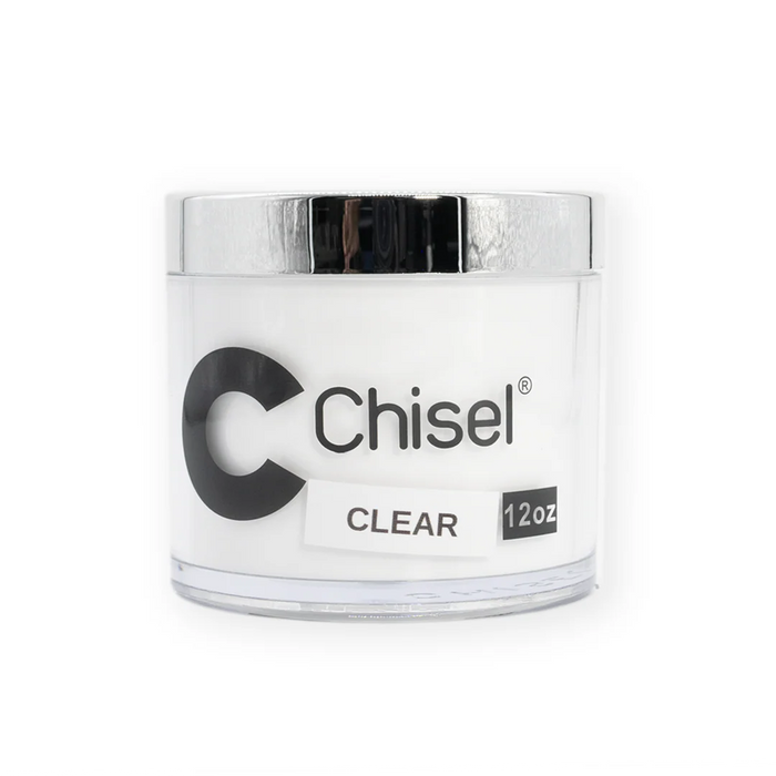 Chisel 2in1 Acrylic/Dipping Powder Refill 12oz, CLEAR (Pk: 60 pcs/case)