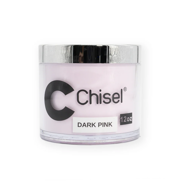 Chisel 2in1 Acrylic/Dipping Powder Refill 12oz, DARK PINK (Pk: 60 pcs/case)